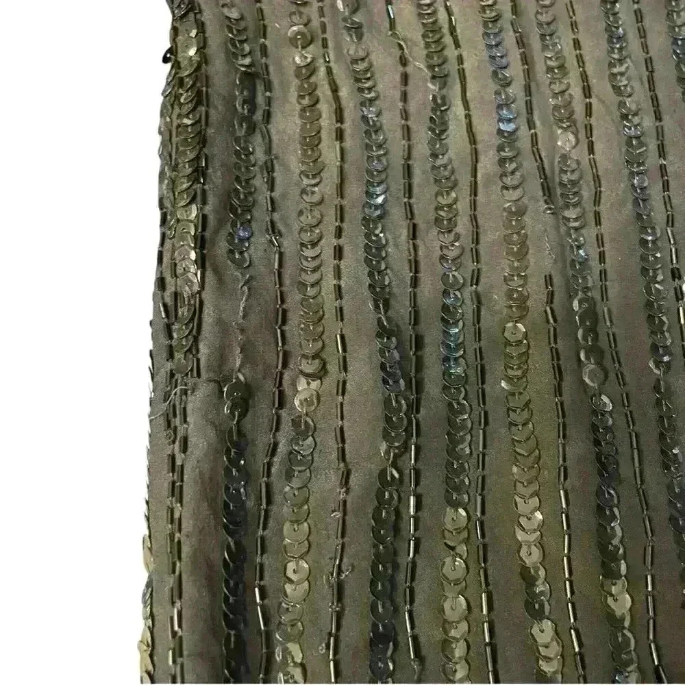 Midnight Run Sequin 100% silk Black pants Vintage 80’s Shimmer Wide Leg - Picture 5 of 11